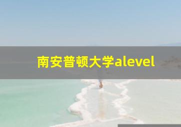 南安普顿大学alevel