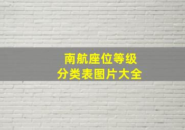 南航座位等级分类表图片大全