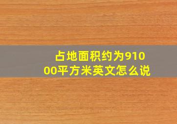 占地面积约为91000平方米英文怎么说