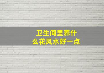 卫生间里养什么花风水好一点