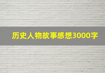 历史人物故事感想3000字