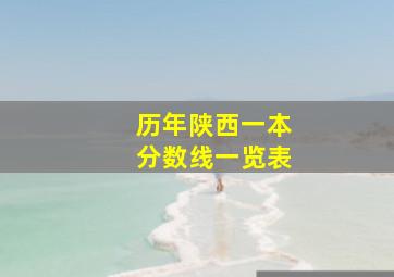 历年陕西一本分数线一览表