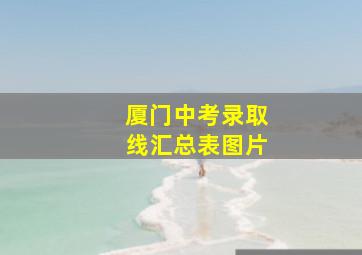 厦门中考录取线汇总表图片