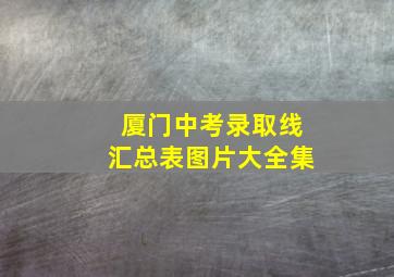 厦门中考录取线汇总表图片大全集