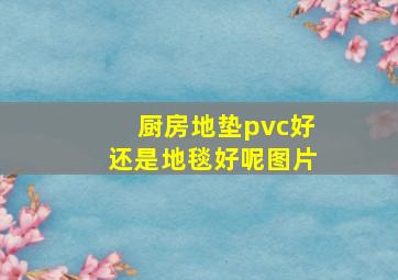 厨房地垫pvc好还是地毯好呢图片