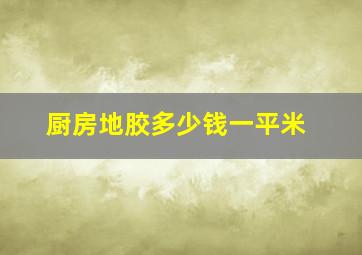 厨房地胶多少钱一平米