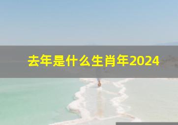 去年是什么生肖年2024