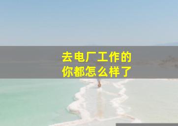 去电厂工作的你都怎么样了