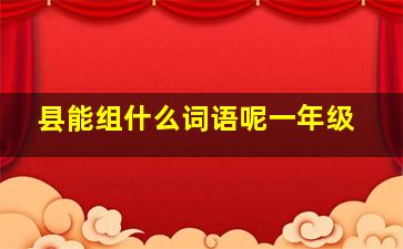 县能组什么词语呢一年级