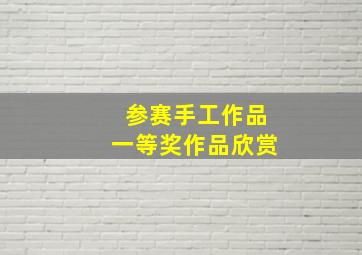 参赛手工作品一等奖作品欣赏