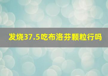 发烧37.5吃布洛芬颗粒行吗