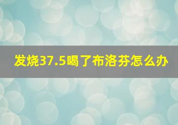 发烧37.5喝了布洛芬怎么办