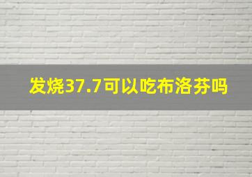 发烧37.7可以吃布洛芬吗