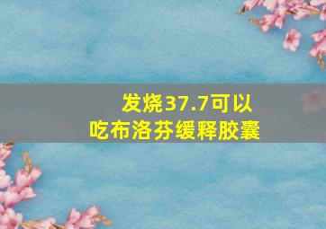 发烧37.7可以吃布洛芬缓释胶囊