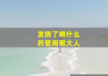 发烧了喝什么药管用呢大人