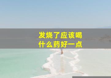 发烧了应该喝什么药好一点