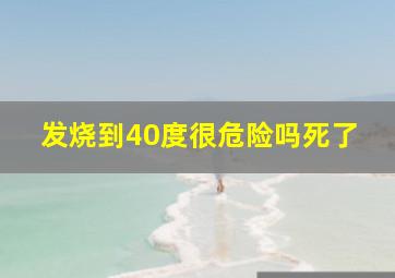 发烧到40度很危险吗死了