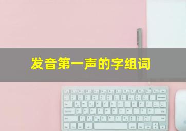 发音第一声的字组词