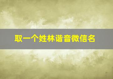 取一个姓林谐音微信名