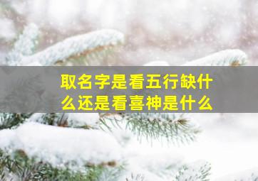 取名字是看五行缺什么还是看喜神是什么