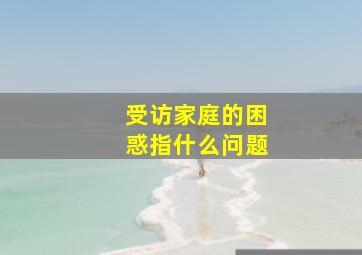 受访家庭的困惑指什么问题