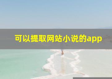 可以提取网站小说的app