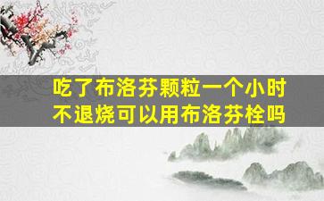 吃了布洛芬颗粒一个小时不退烧可以用布洛芬栓吗