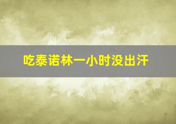 吃泰诺林一小时没出汗