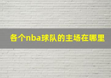 各个nba球队的主场在哪里