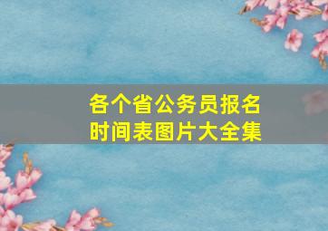 各个省公务员报名时间表图片大全集