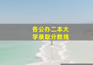 各公办二本大学录取分数线