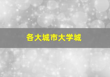 各大城市大学城