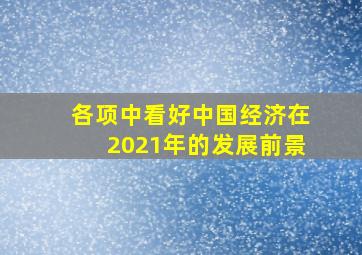 各项中看好中国经济在2021年的发展前景