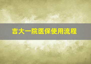 吉大一院医保使用流程