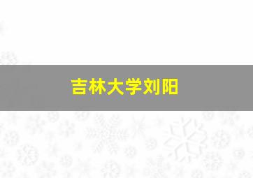 吉林大学刘阳