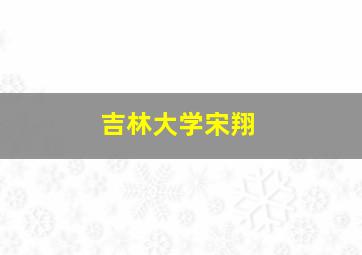 吉林大学宋翔