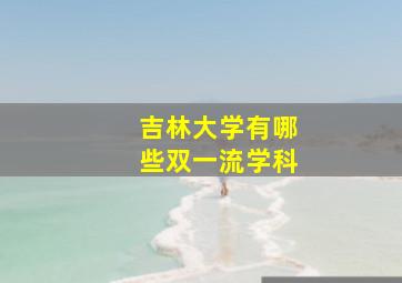 吉林大学有哪些双一流学科