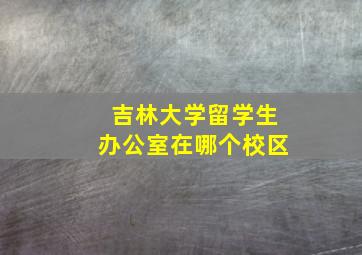 吉林大学留学生办公室在哪个校区