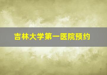 吉林大学第一医院预约