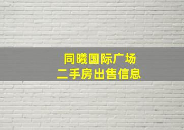 同曦国际广场二手房出售信息