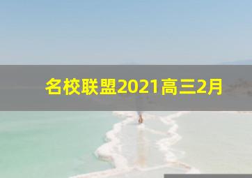 名校联盟2021高三2月