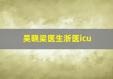 吴晓梁医生浙医icu