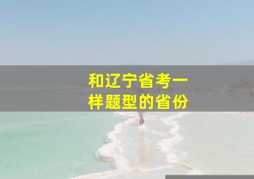 和辽宁省考一样题型的省份