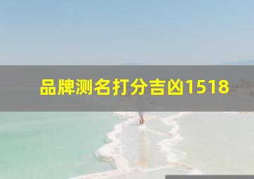 品牌测名打分吉凶1518