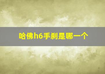 哈佛h6手刹是哪一个