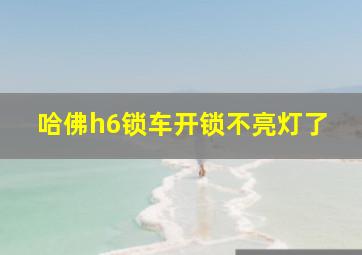 哈佛h6锁车开锁不亮灯了