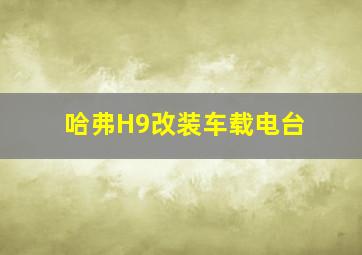 哈弗H9改装车载电台