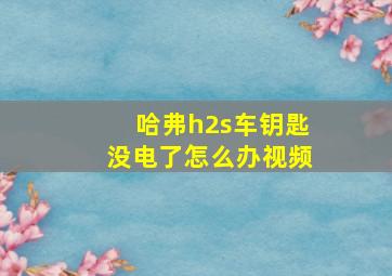 哈弗h2s车钥匙没电了怎么办视频