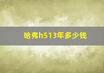 哈弗h513年多少钱