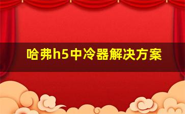 哈弗h5中冷器解决方案